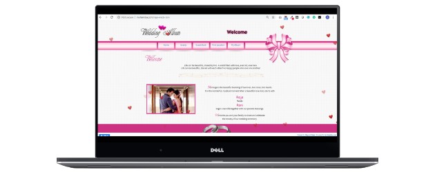 Mobile wedding website