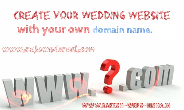 Create your personalized domain for your wedding website